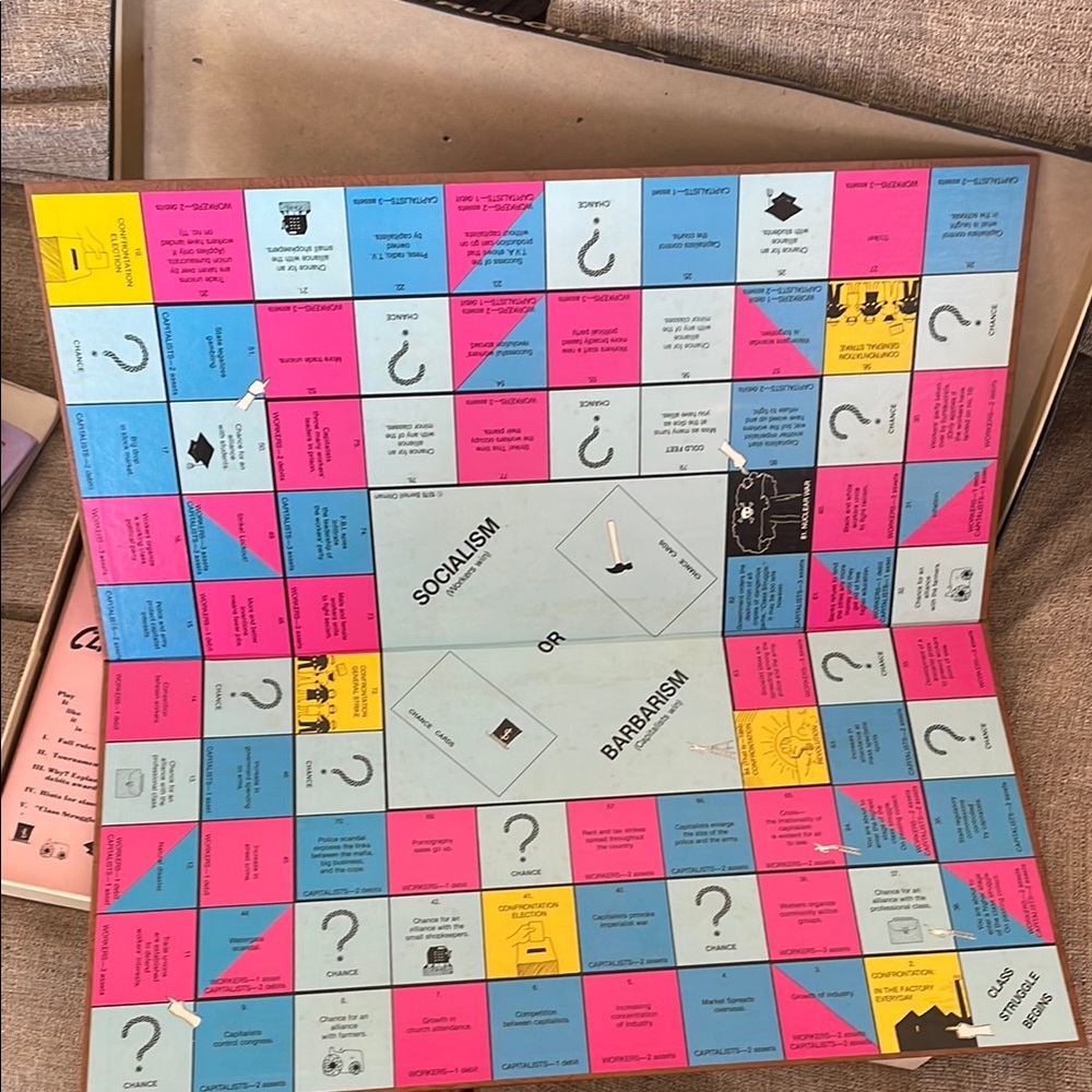 Black and White Board Game Class Struggle - Picture 2 of 6